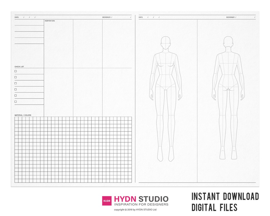 fashion sketchbook template