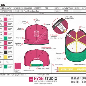 Vector Snapback Tech Pack - Create Your Own Custom Snapback Design