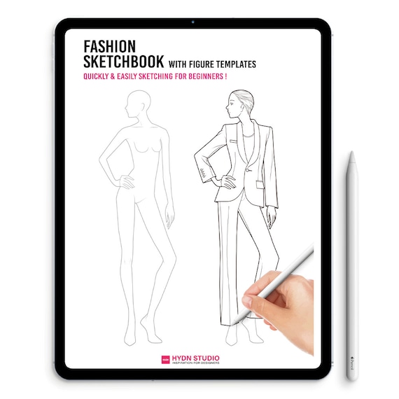 Fashion croquis sketchbook hot sale