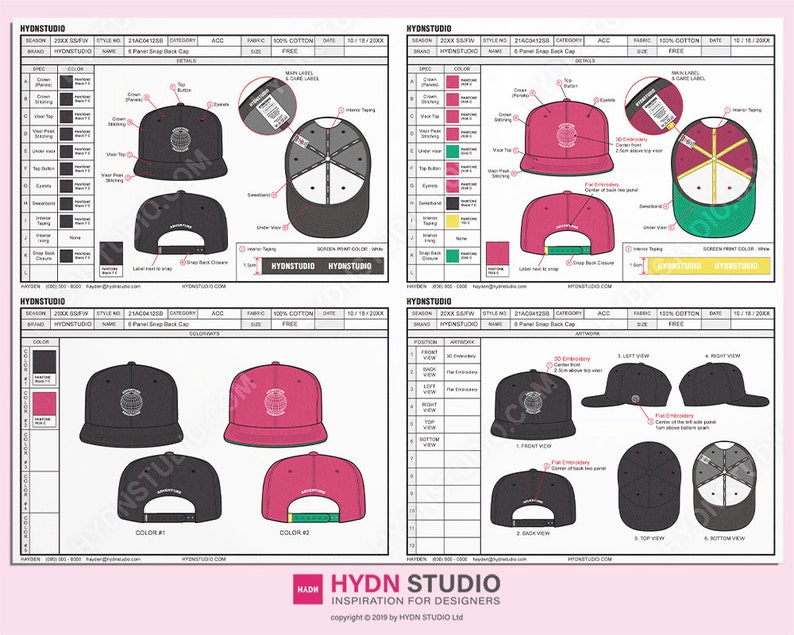 Vector Snapback Tech Pack Create Your Own Custom Snapback Design image 4