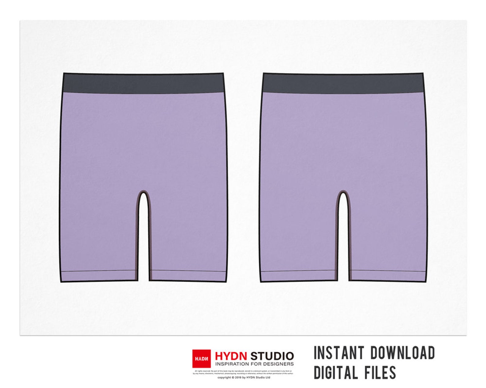 Seamless Biker Shorts Flat Sketch2style , Fashion Flats, Fashion Design