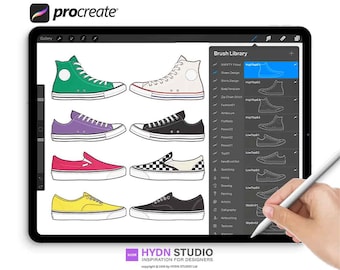 Shoes Design Set - Procreate Stamp Brushes for Fashion Design