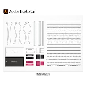 Vector Garment Accessories & Brushes for Illustrator High-Quality Design Elements for Fashion Illustration image 6