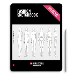 Fashion Sketchbook (PDF) Figure Template +300 Large Female Figure Template