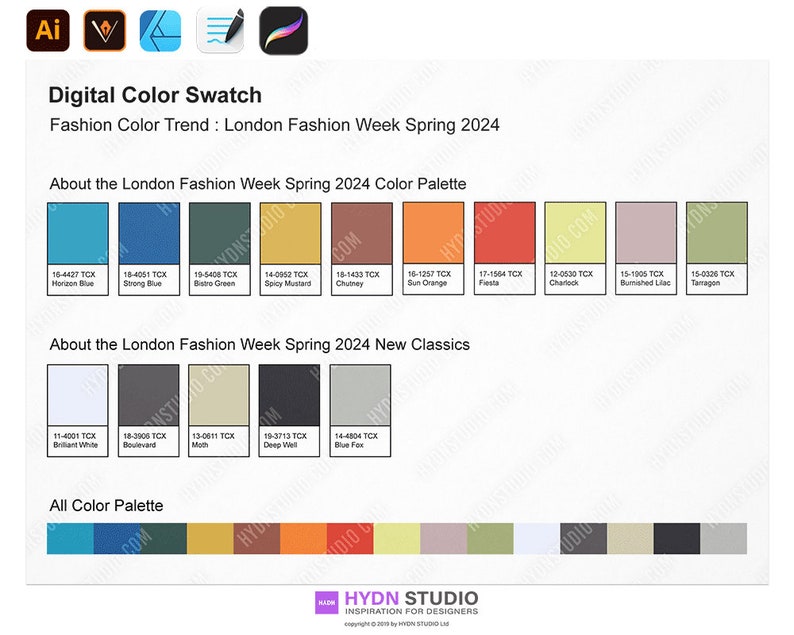 2024 Spring Fashion Color Trend_London Fashion Week AI, PDF, High Resolution, and Transparent Image Files image 3