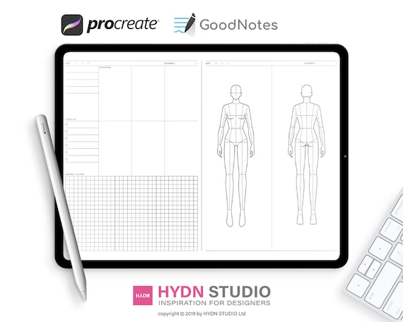 Fashion Sketchbook Printable PDF / Fashion Design Notebook 2style Womens  Figure Templates, Drawing Template for Clothing Designers -  Norway