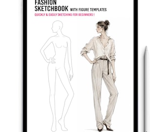 Fashion Sketchbook PDF, Fashion Figure Template Book, Fashion Croquis Collection, Fashion Illustration Workbook, 300 Female Figure Templates