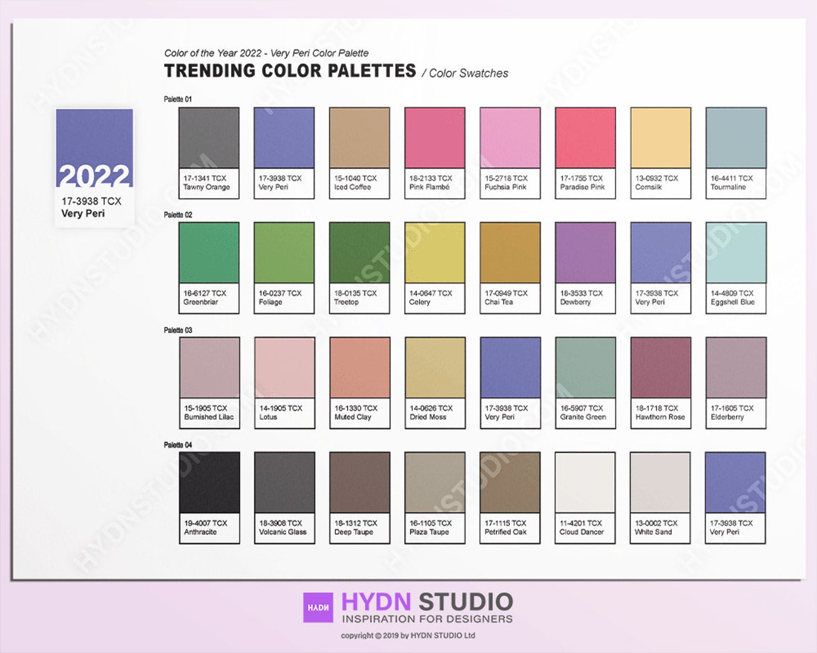 Trending Color Palettes / Very Peri Color Variation / Color of Etsy