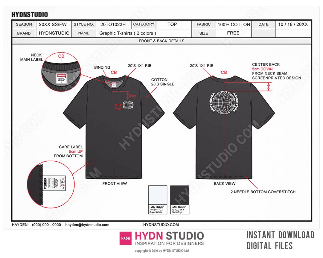 Fashion Tech Pack Template Vector T shirt Design Pack Fashion CAD Flat Fashion Tech Pack Template Vector T shirt Design Pack Fashion CAD Flat