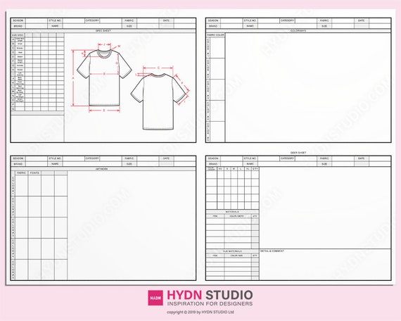 Plantilla de paquete tecnológico de moda Paquete de diseño de camisetas  vectoriales CAD de moda Boceto plano Dibujos técnicos -  España