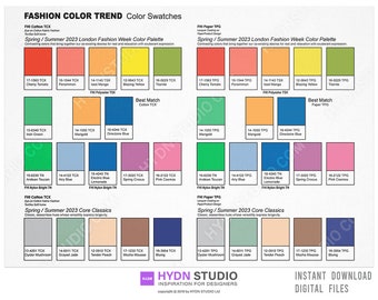 Vector 2023 Spring/Summer London Fashion Week Color Trend - AI, EPS, PDF, High Resolution, and Transparent Image Files
