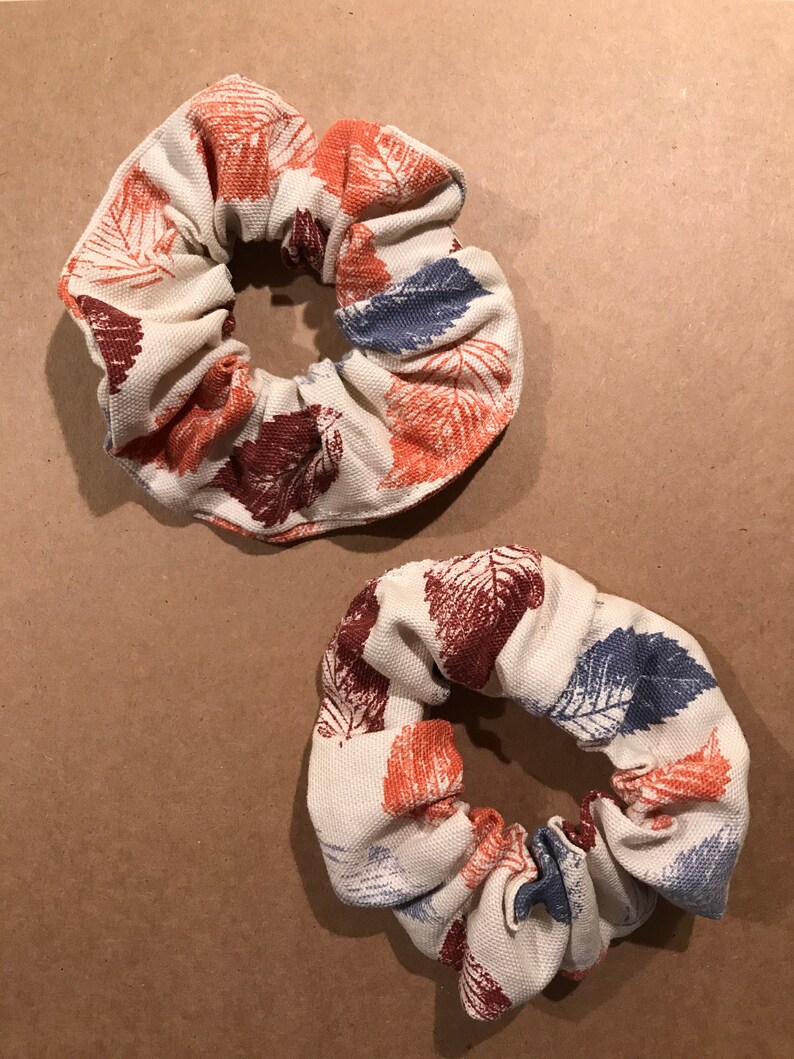 Autumn Themed Scrunchy Fall Leaf Scrunchie Leaf Print Hair Elastic