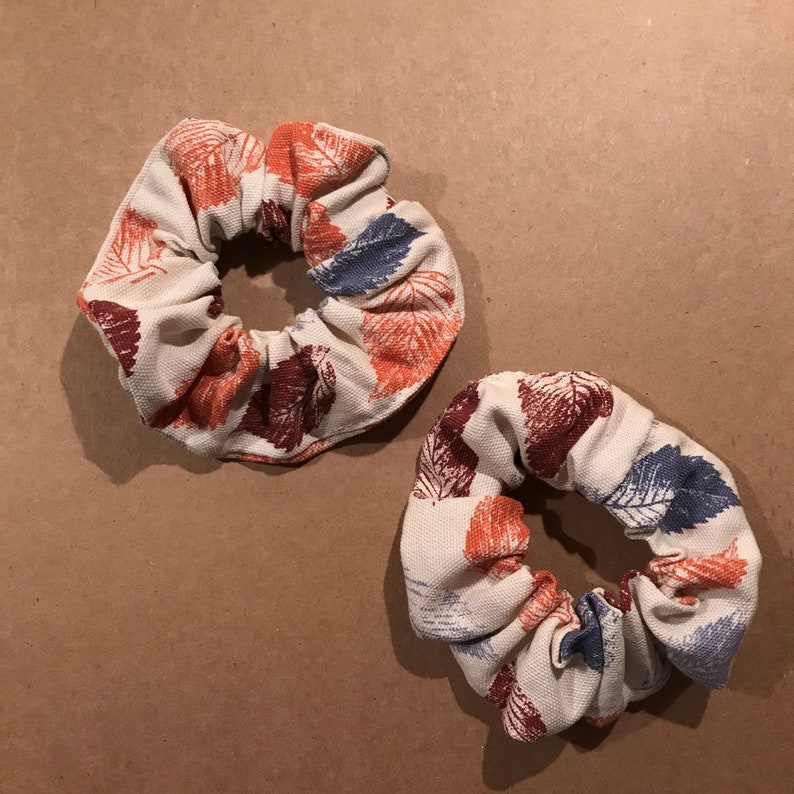 Autumn Themed Scrunchy Fall Leaf Scrunchie Leaf Print Hair Elastic