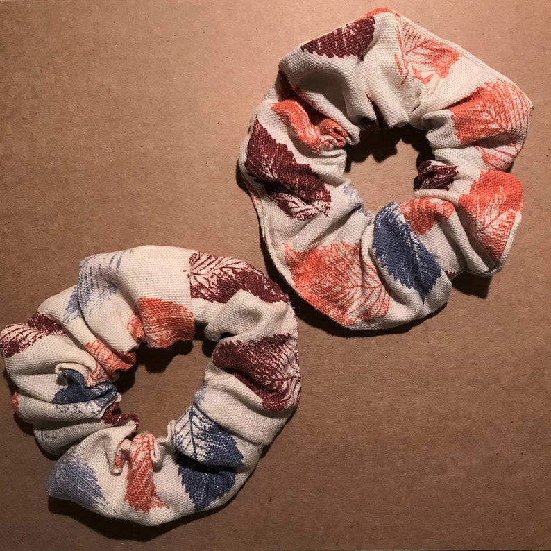 Autumn Themed Scrunchy Fall Leaf Scrunchie Leaf Print Hair Elastic