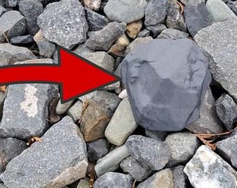stone complete geocache (logbook and rubber seal included)