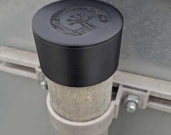 Column cap complete geocache (logbook and cover with rubber seal included)