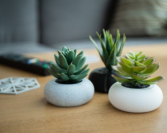 Artificial Succulent Planter Set: Modern Mini Planters, Home Decor, Small Artificial Plants