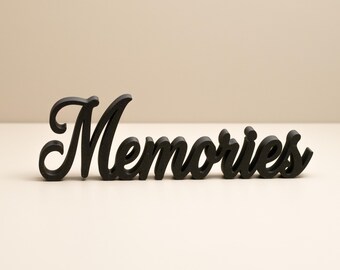 Memories: Decorative Letters Home Decor, Freestanding Word Ornament