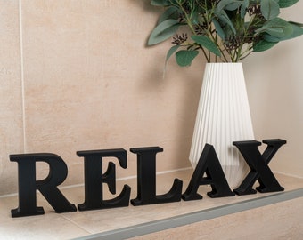 Relax Bathroom Ornament: Words Home Decor, Bathroom Accessories, Display