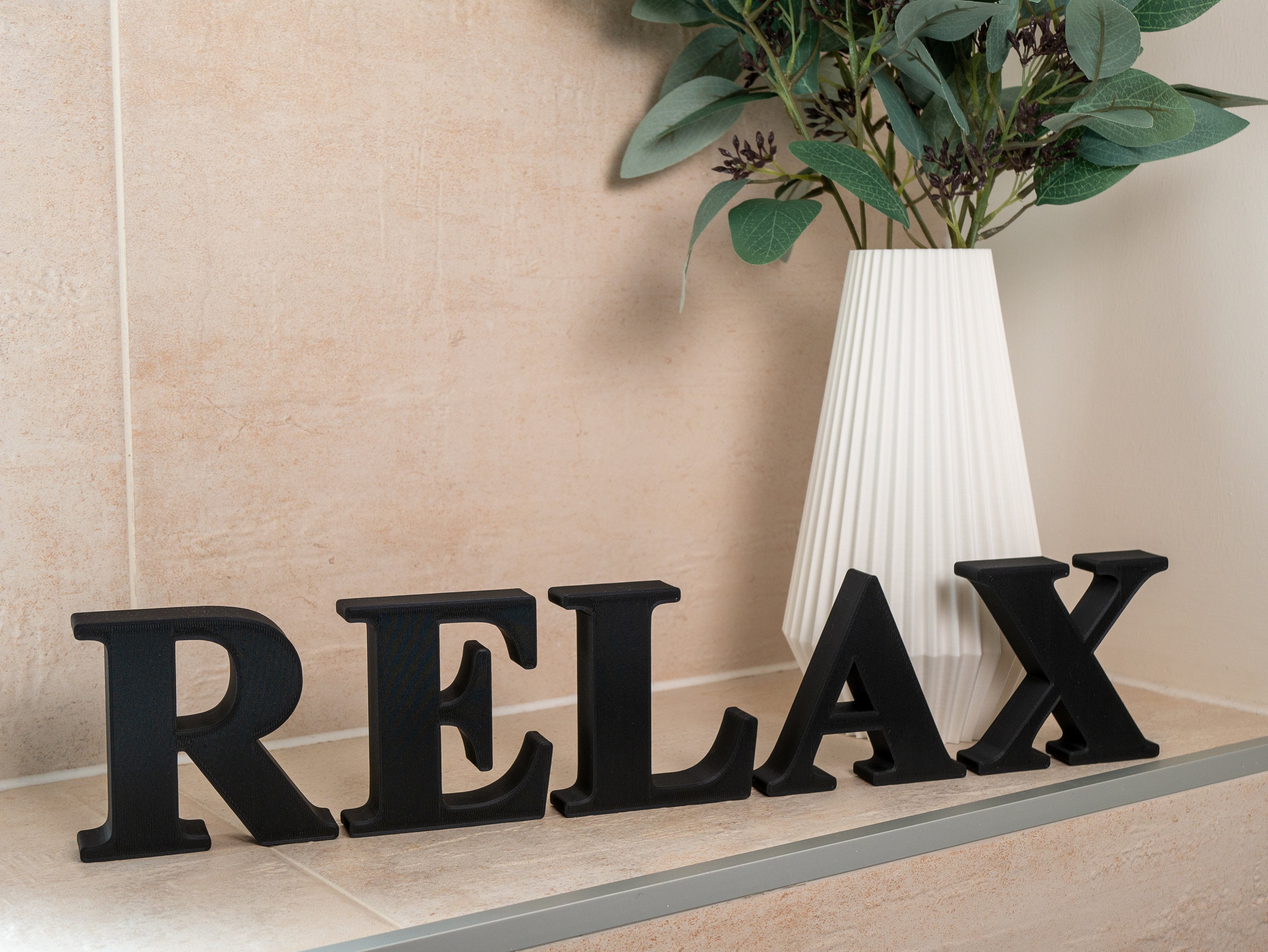 Soak Bathroom Ornament Freestanding Decorative Letters Serif Etsy UK