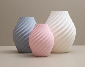 Swirl Vase: Pink Ornaments for Living Room, Shelf or Media Wall
