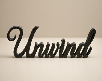 Unwind: Bathroom Decor, Decorative Letters, Word Ornaments