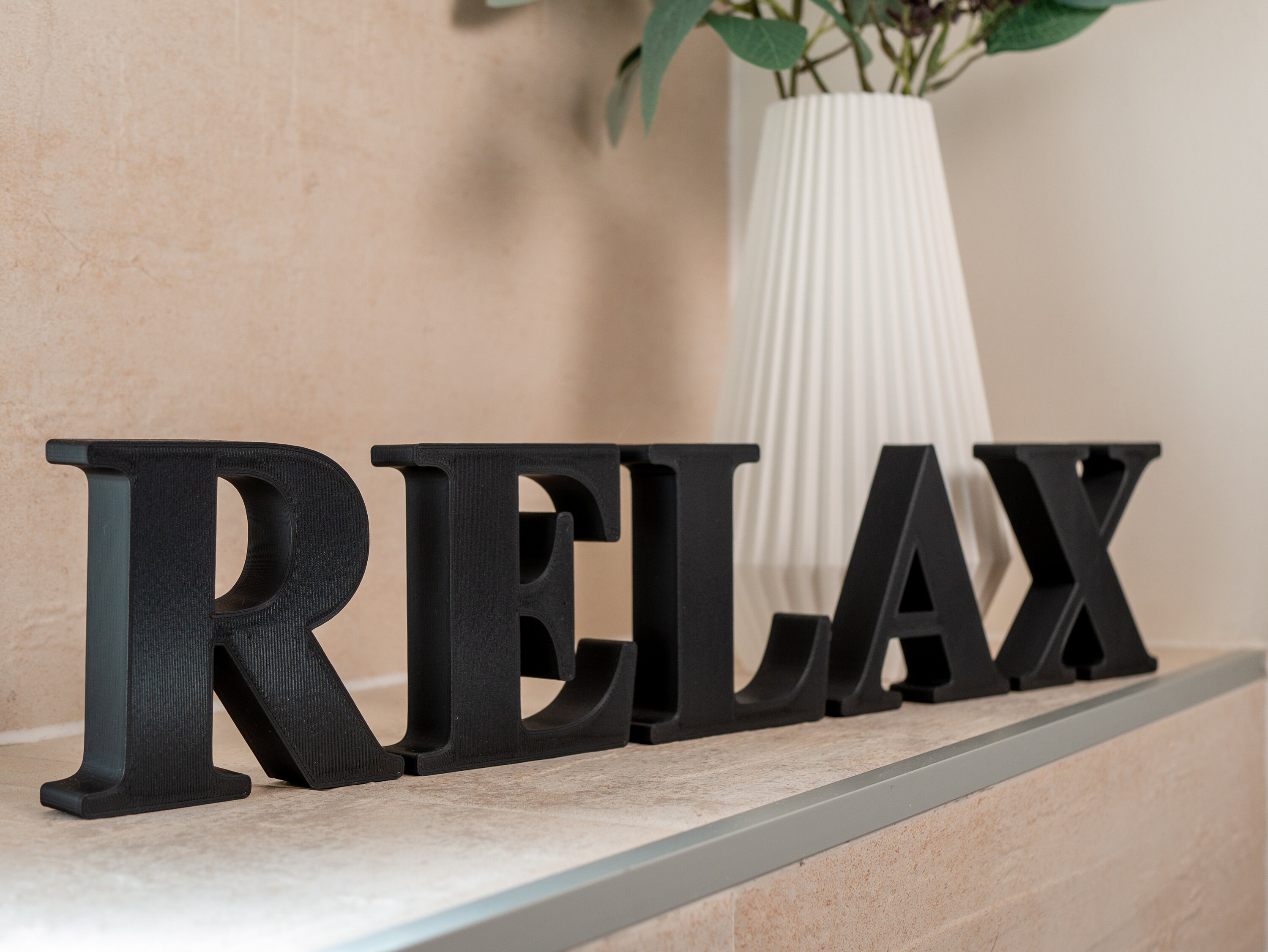 Soak Bathroom Ornament Freestanding Decorative Letters Serif Etsy UK