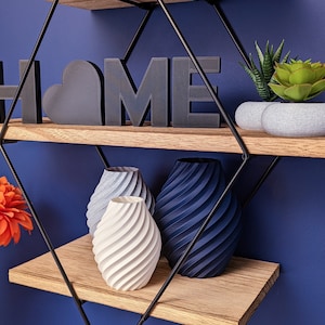 Home Decorative Letter Ornament With Love Heart 3D Printed in Black, White, Navy Blue or Stone Effect image 4