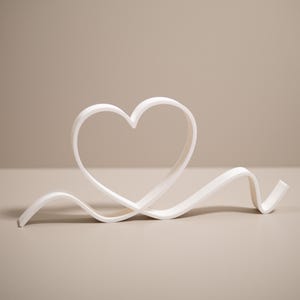 Freestanding Heart Ornament Line Art - Heart Outline Set - Heart Home Decor - Shelf Display Items bild 8