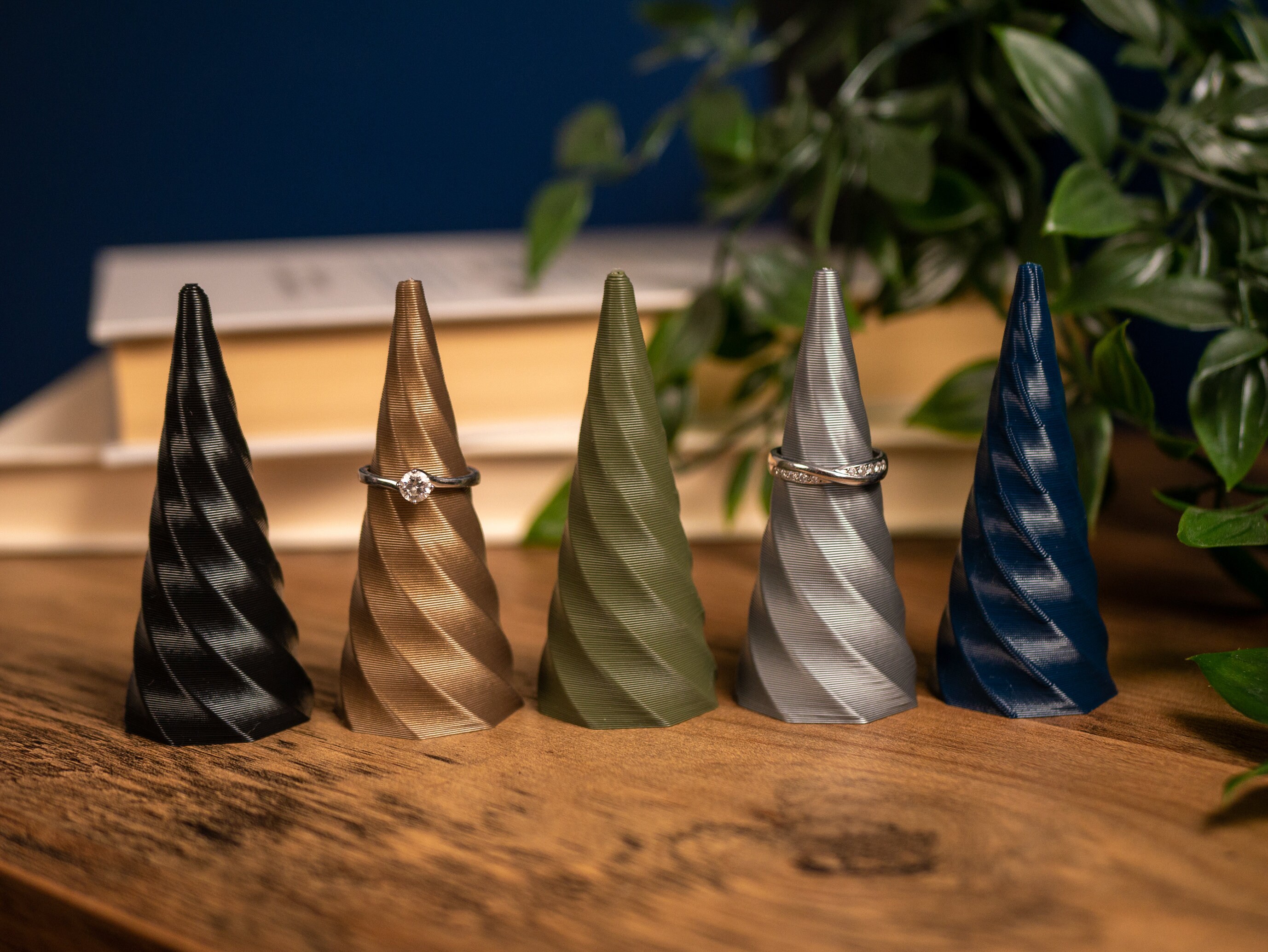 Ring Holder Cones set of 2 Swirl Twist Unicorn Ring Trees Etsy