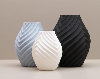 Black Vase Set Leaf Design: Living Room Ornament, Home Decor, Dried Flowers Only