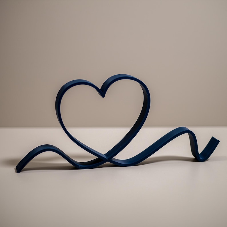 Freestanding Heart Ornament Line Art - Heart Outline Set - Heart Home Decor - Shelf Display Items bild 7