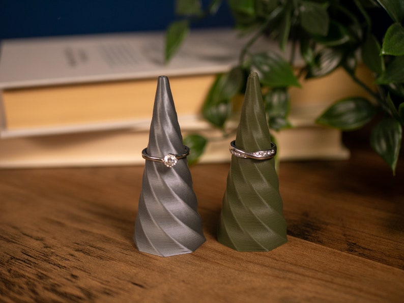 Ring Holder Cones set of 2 Swirl Twist Unicorn Ring Trees Etsy