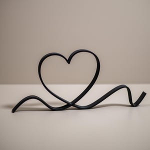 Freestanding Heart Ornament Line Art - Heart Outline Set - Heart Home Decor - Shelf Display Items bild 6