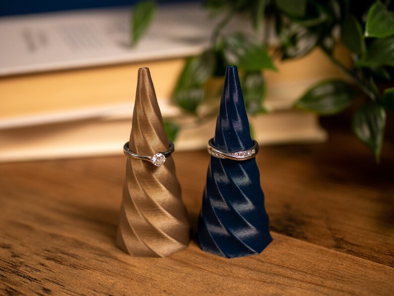 Ring Holder Cones set of 2 Swirl Twist Unicorn Ring Trees Etsy