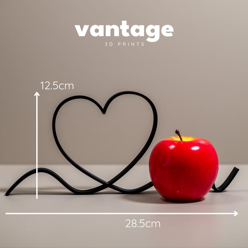 Freestanding Heart Ornament Line Art - Heart Outline Set - Heart Home Decor - Shelf Display Items bild 4