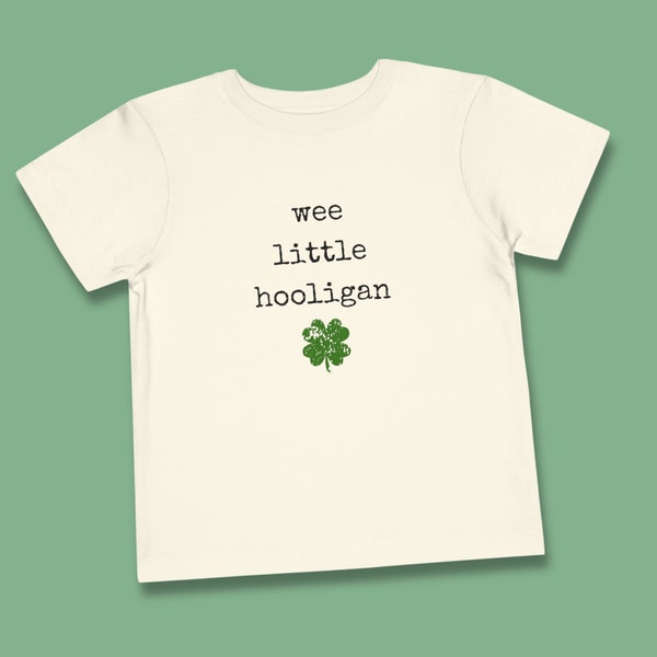 St Patrick's Day Kids Shirt Wee Little Hooligan Toddler Shirt Vintage Neutral Baby Lucky Saint Patricks Day