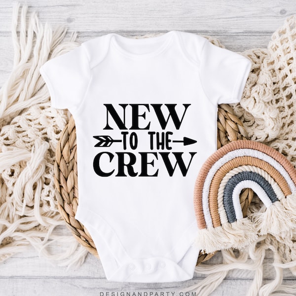 New To The Crew Svg - Baby Svg, Dxf, Png, Instant Download, Newborn Svg For Cricut And Silhouette, New Baby Svg Files, The Crew Svg