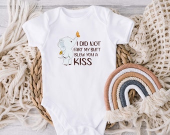 DIGITALER DOWNLOAD Ich habe nicht gefurzt Baby Bodys Marke Lustiger Spruch Bodysuit Elefant Shirt Niedlich Baby Shower Geschenk Lustiges Shirt für Baby niedlich