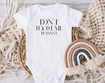 DIGITAL DOWNLOAD Don't Touch Me Peasant Bodysuit, Funny Baby Clothes, Cute Bodysuit, Baby Boy Clothes, Baby Girl Bodysuit