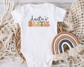 DIGITALER DOWNLOAD Tante's Bestie Baby-Baby-Body, Retro-Natur-Body, beste Freundin, Tante's Lil Dude, I Love My Tante, neue Tante