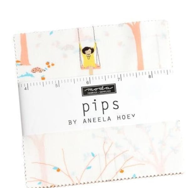 Pips charm pack, 42 squares per pack, Pre-Cuts. Quilt Fabric. By Aneela Hoey for Moda. 2023 Spring Fabric, PRE-RELEASE