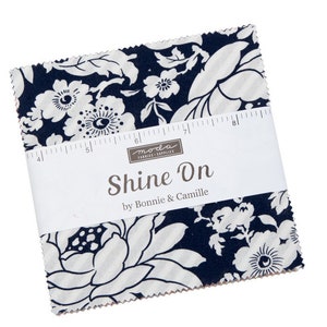 SALE charm pack, Quilt Fabric.  Shine On. Charm Pack. Bonnie & Camille, for Moda, Moda Precuts. Charm Pack 5&quot; x 5&quot; 42 Piece Assorted
