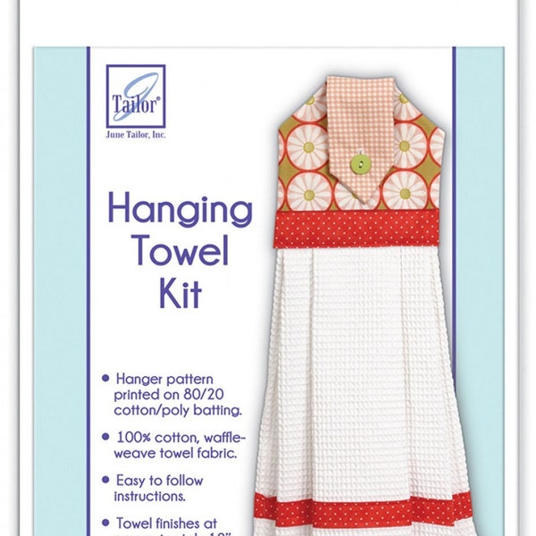 SALE Quilt As You Go Hanging Towel Kit by June Tailor. Great to use with holiday fabric, great gift ideas and home decor. Tea Towel Gift.