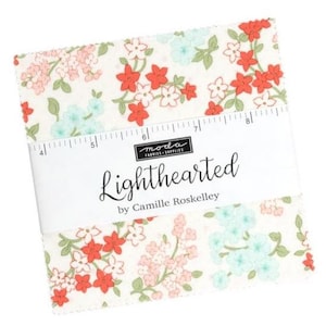 Two Lighthearted Mini Charm Pack, Floral Fabric Squares, Moda (2.5", 42 pc)