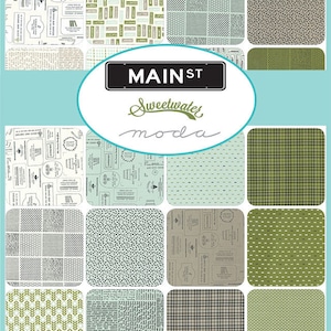 Cottage Core Fat Quarter Bundle, Moda Main Street Fabric, 4 Piece