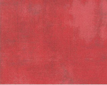 GRUNGE Basics Grey, Grunge Glitter Cherry 30150 265GL. Perfect for embroidery & quilt projects .  Moda Glitter quilt fabric Cherry Red.