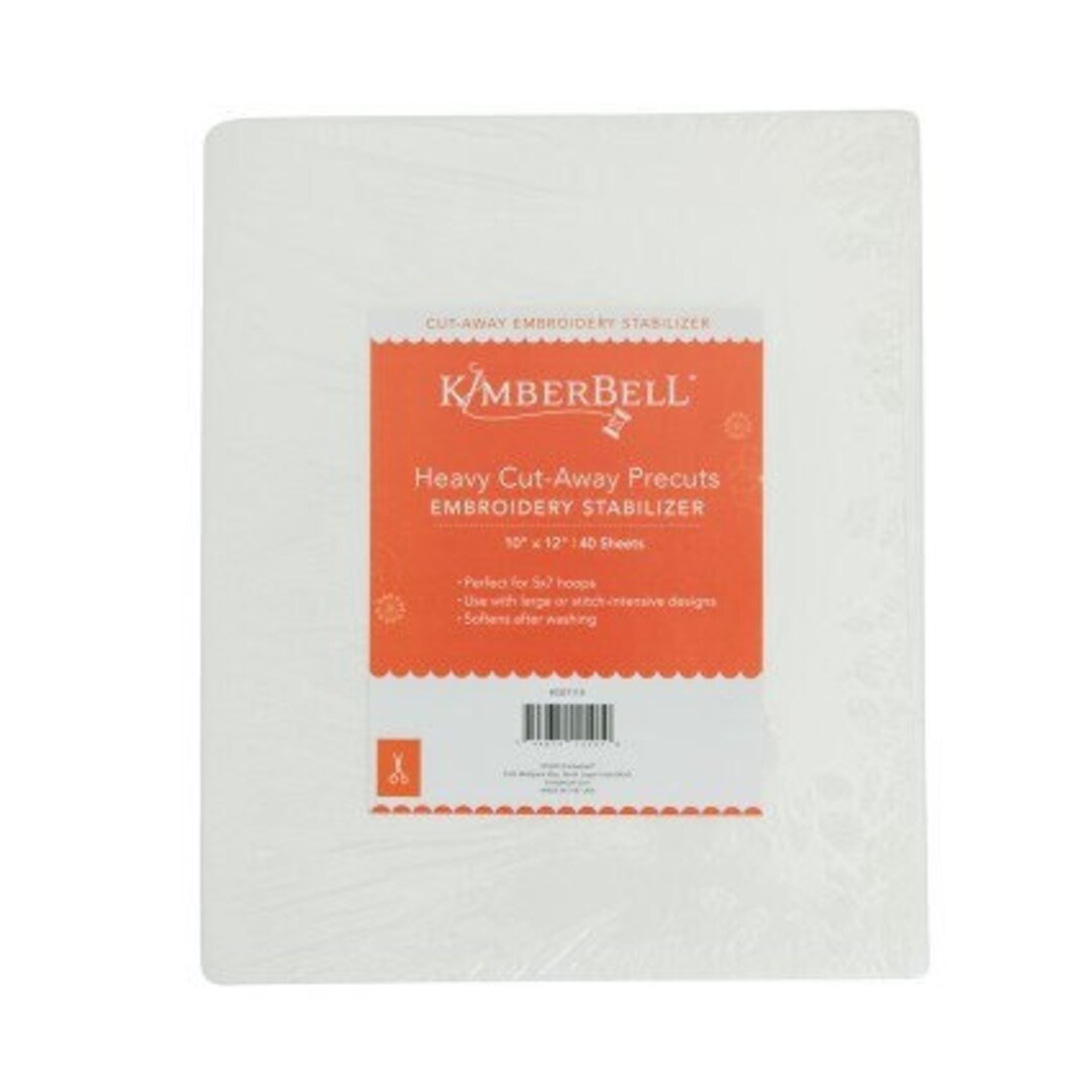 Embroidery Stabilizer, Heavy Cutaway Precuts Kimberbell Embroidery