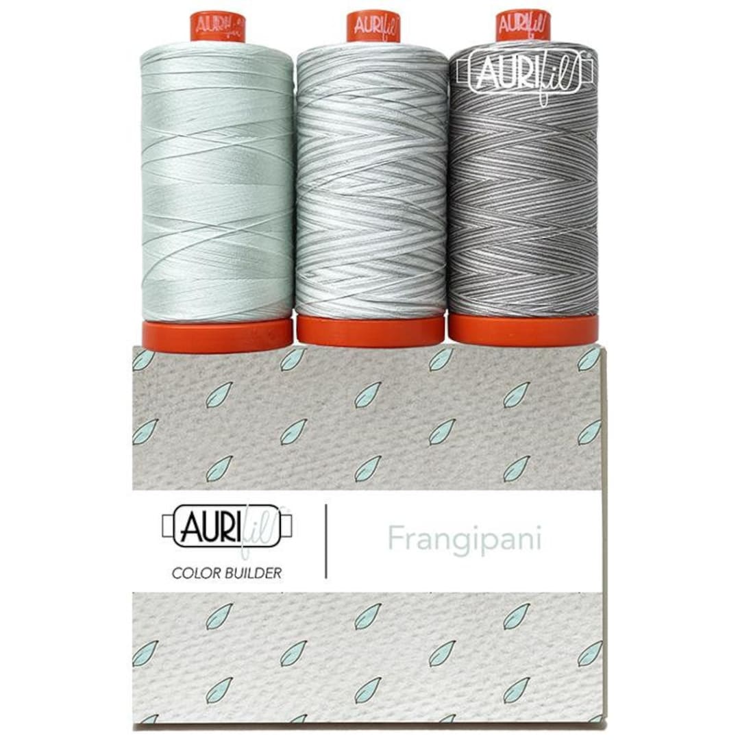 Aurifil Thread Color Builder 50wt Frangipani. Three Coordinating ...