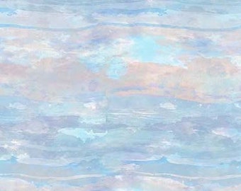 SEA Breeze Nautical Fabric by the Yard. CX11435-BLUE-D by Michael Miller.  Novelty Great and Fun Beach Fabric, Sea sky multi color NEW